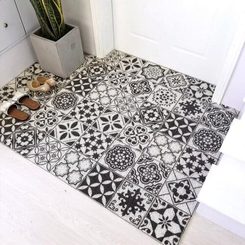 Hexagon Home Door Mat Carpet PVC Hallway Can Be Cut Entrance Door Mat Living Room Mat Kitchen Mat Custom Mat Carpet Kitchen Mat