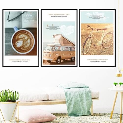 Modern Fresh Literary Landscape Wall Stickers Decorative Painting Mural Art Home Decor Removable Photo Pvc Wall Decals