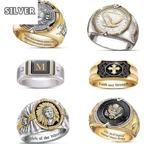 Viking Hip Hop Classic Indian Creative Mens Ring 18K gold Retro Luxury Exquisite Boyfriend birthday christmas gift Punk Party