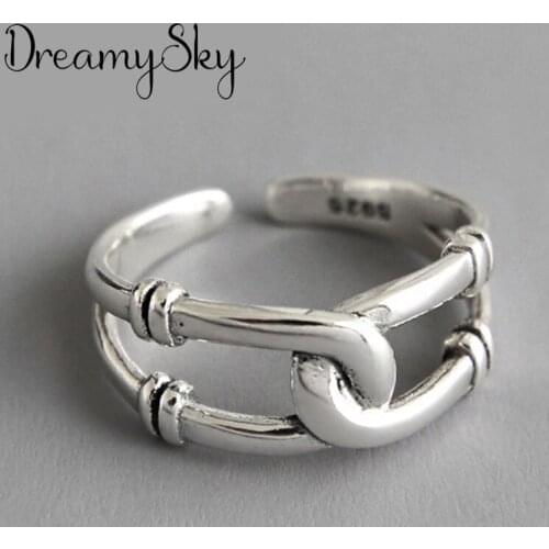 Boho Vintage Cross Chains Rings For Women Wedding Band Men Finger Rings 2020 Female Bohemian Jewelry Gift