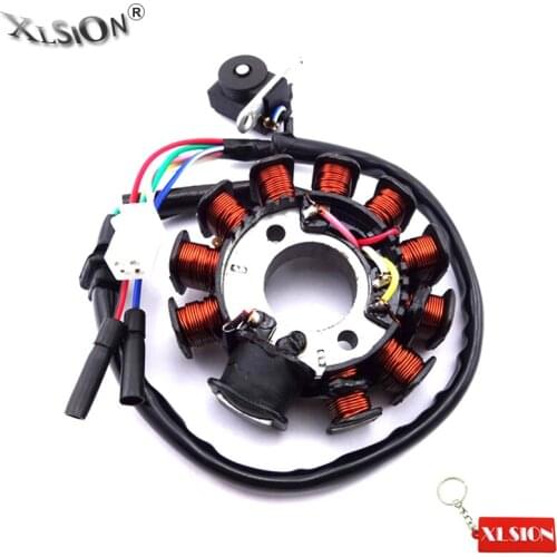 XLSION 11 Pole Coils Ignition Stator Magneto For GY6 125cc 150cc 157QMJ Moped Scooter ATV Roketa Engine Motor
