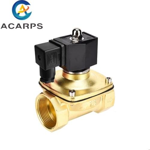 1-1/2" Brass Normally Closed Solenoid Valve IP65 Fully Enclosed Liquefied Petroleum Gas Natural Gas Switch Valve Water Valve