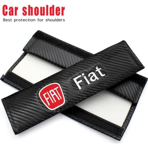 1/2pcs Car Goods Seat Belt Shoulder Pads Cover For Fiat 500 FR Punto Tipo Abarth Palio Pondo Stilo Ducato Bravo Auto Accessories