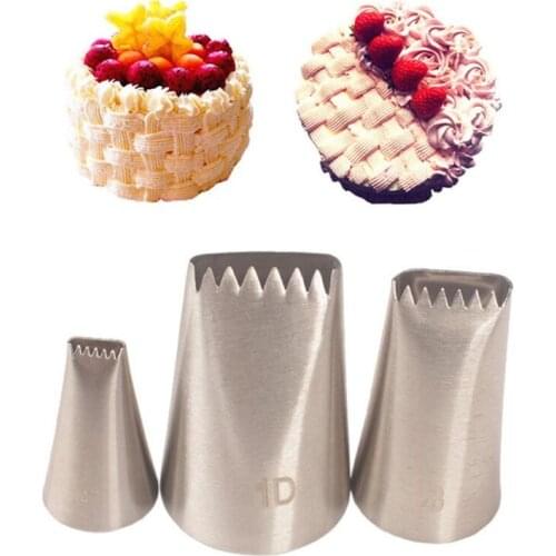 1/3PCS Nozzles Cupcake Basket Weave Tips Icing Piping Cream Nozzle Reusable Russian Pastry Tips Baking Mold Cake Decoration Tool