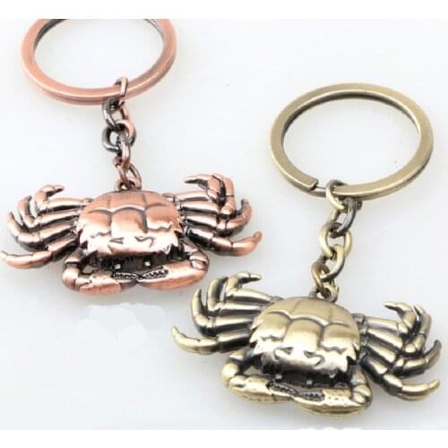 3D Chinese Mitten Crab keychain creative animal key chain key holder high quality portachiavi chaveiro llaveros hombre bag charm