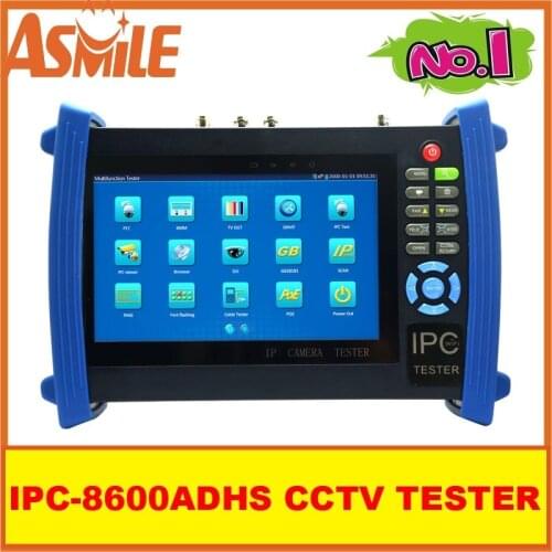 7inch CCTV IP Camera Tester Touch Screen Monitor SDI/AHD/TVI/CVI HDMI 1080P/PTZ/POE/WIFI/FTP IP Scan/Port Flashing IPC-8600ADHS