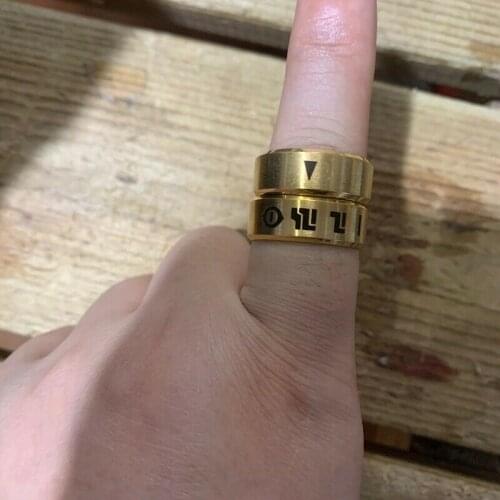 Anime Mairimashita Iruma Kun Suzuki Clara Valac Welcome To Demon School Magic Rings Stainless Steel Cosplay Prop 1 Pair