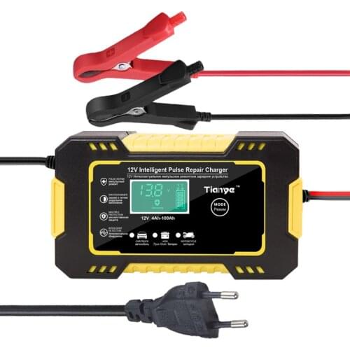 12V Automatic Battery Charger 8A 3-stage smart Car Charger for Car Battery Charger for GEL WET AGM Battery LCD Display