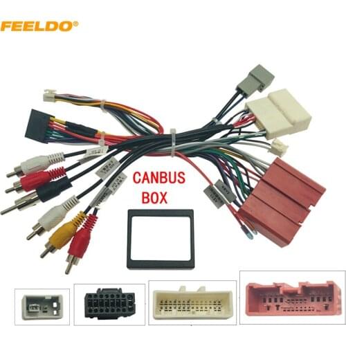 FEELDO Car 16pin Android Stereo Wiring Harness Power Calbe Adapter Plug With Canbus For Mazda3/Axela/CX-4 *28pin OEM Stereo