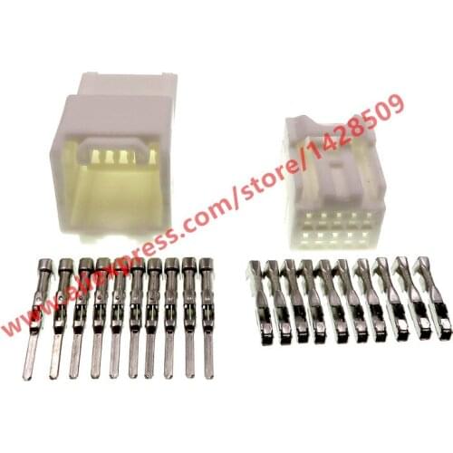 5 Sets 10 Pin Automotive Anti Glare Rear View Mirror Cable Socket Female Male Auto Connector For Toyota 7283-5831