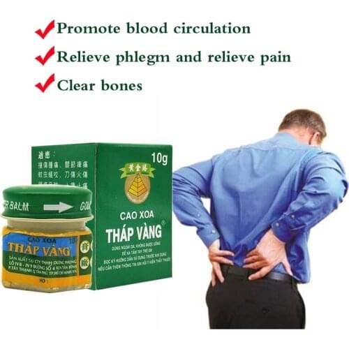 10G Vietnam Gold Tower Balm Cream Treatment Of Shoulder Neck Head Abdomen Waist Hand And Foot Pain Relax The Whole Body