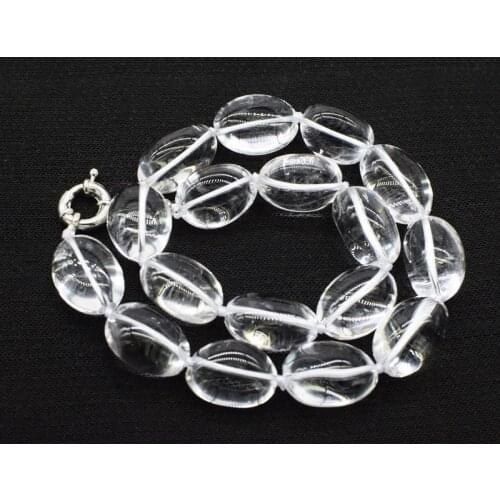 Big size white quartz baroque 23-25mm necklace 18inch wholesale beads nature FPPJ woman 2019 for gift