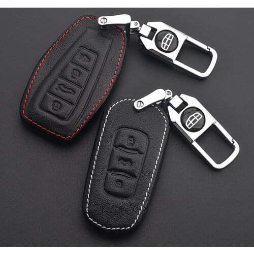 2021 For Geely Coolray 4 Buttons Car Key Case For Geely Emgrand N Vision Binrui Boyue Pro Leather Car Smart Key Cover 2019 2021