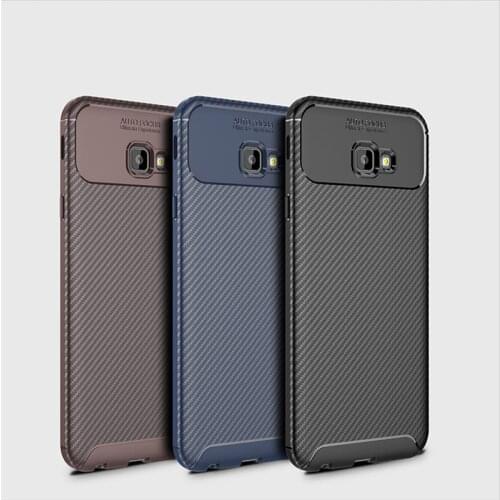 Carbon Fiber Case For Samsung J4 Plus J415 Case High Quality Diamond Grid Design Cover For Samsung Galaxy J4Plus 2018 J415 Cover