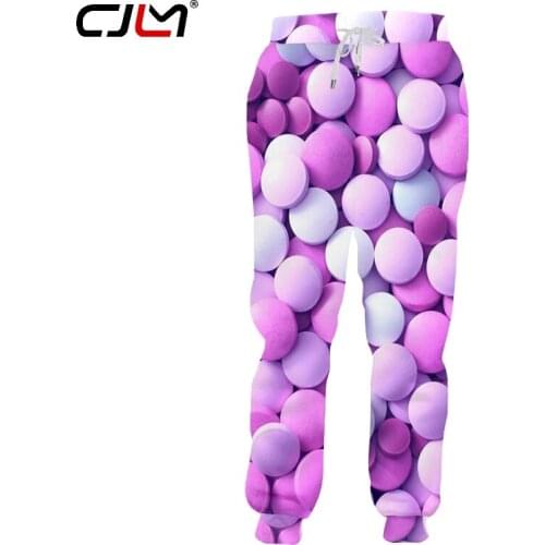 CJLM Fashion Man Sweatpants 3D Medicine Sugar Funny Streetwear Mens Pants Whole body printing Oversized