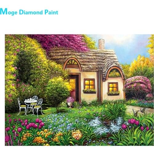 Flower Garden Scenery Diamond Painting Round Full Drill Scenic Nouveaute DIY Mosaic Embroidery 5D Cross Stitch Home Decor Gifts