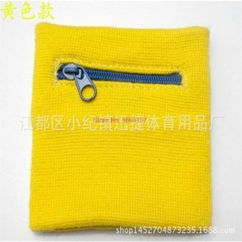 By dhl 200pcs Zipper Pocket Sport Wristband Wrist Bracer Wrap Straps Bandage Gym Running Cycling Wrist Support