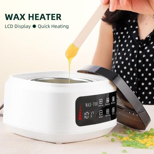 Electric Wax Heater Hair Removal Wax Warmer Machine 500ML Large Space Dipping Pot Wax-Quick Melting With LCD Screen Display
