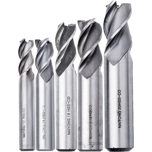 12-20mm HSS-CO 3 Flutes Milling Cutter CNC Router Bit Wood Milling Cutter End Mill for Woodwork Tool