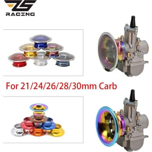 ZS Racing 13 Colors 50mm Air Filter Interface Cup Wind Cup Velocity Stack Universal For Motorcycle 21/24/26/28/30MM Carburetor