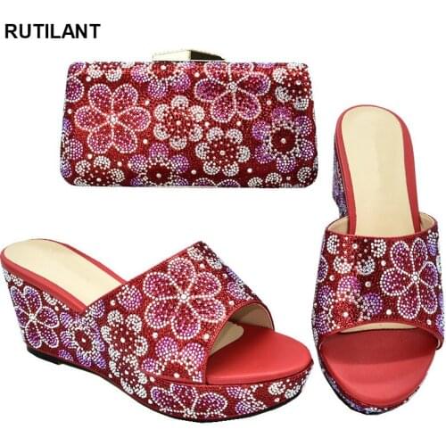 Italian Shoes and Bag To Match Wedding Party Italian Shoes with Matching Bags High Quality Summer High Heeled Shoes for Women