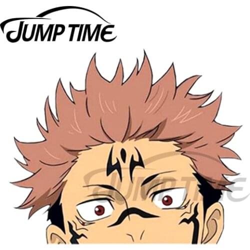 JumpTime 13 x 9.9cm For Sukuna Ryoumen Peeker Car Sticker Windshield Trunk Decal Refrigerator Personality Vinyl Car Wrap