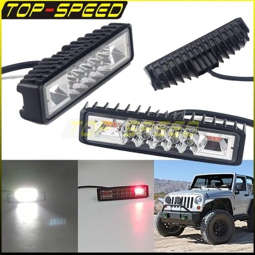 48W LED Work Lights Bar Flasher For All Automotive Vehicles Trucks Off Road 4x4 Cars Trucks Tractors SUVs ATVs Boat Motorcycle