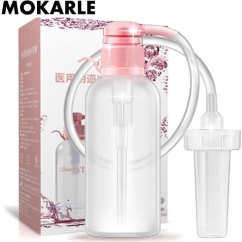 Medical female vaginal cleaning device Vaginal Douche Cleaner Bottle Pump 350ml Vagina Cleaning Kit Feminine Hygiene Products