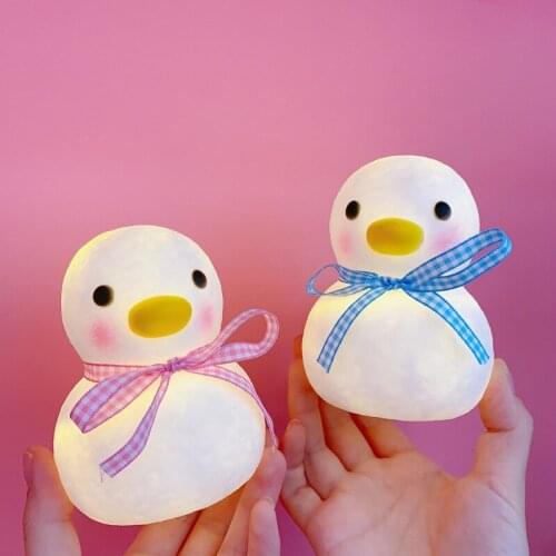 Cartoon Cute Duck Rabbit Star LED Night Light Kids Bedroom Bedside Table Lamp Home Decoration Toys Christmas Gift For Children