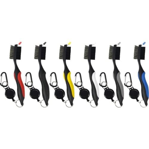 Golf Brush 2 Sided Golf Putter Wedge Ball Groove Cleaner Kit 2 Sided Golf Putter Wedge Ball Groove Cleaner Kit Cleaning Tool