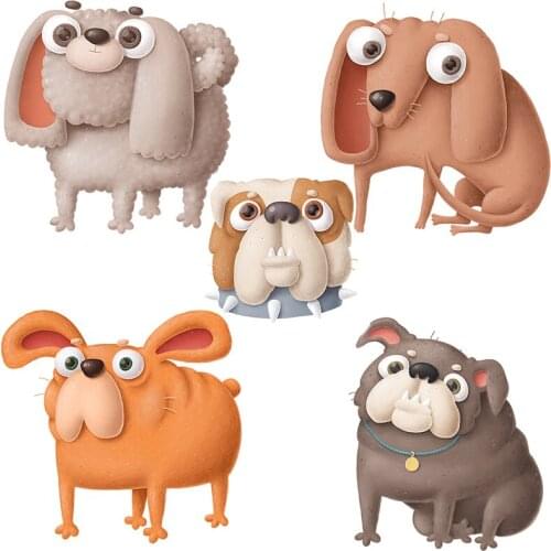 Three Ratels CM3 Funny cartoon dog forest cute animals wall stickers home decoration living room children bedroom