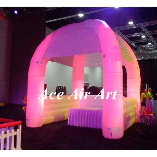 New design white led igloo inflatable photo booth tent for party and events