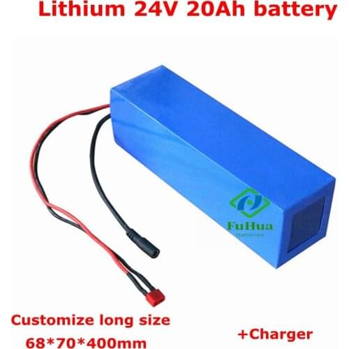 Customize 24v 20Ah lithium battery super power li-ion battery 24v 20ah liion battery pack 24v 250w 350w 500w motor +2A charger