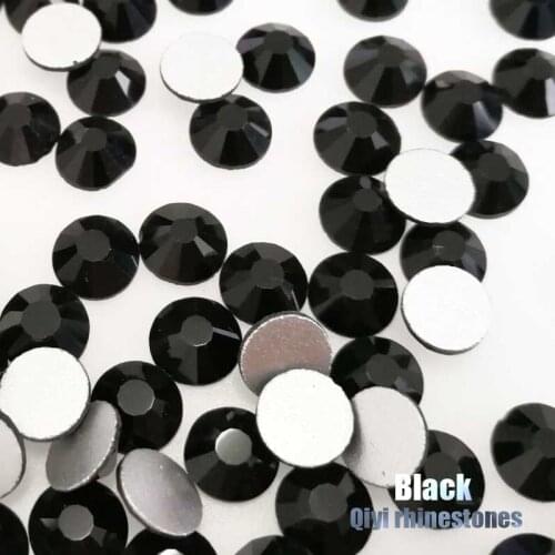 Sell at a loss! Black 3D Super flash high quality galss nail art flatback rhinestones,diy/cellphone/clothing accessories FM02