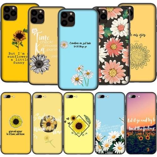 Lavaza K27 Beauty Yellow Sunflower Silicone Soft Case for iPhone 12 Mini 11 Pro XS Max XR X 8 7 6 6S Plus 5 5S SE 2020