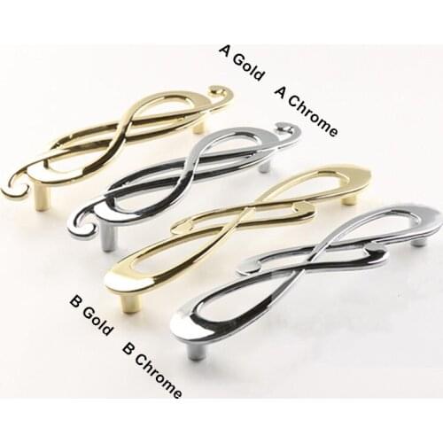 Modern simple art furniture handles Creative kitchen cabinet drawer door pulls Dressing table bedside handle cupboard knobs 96mm