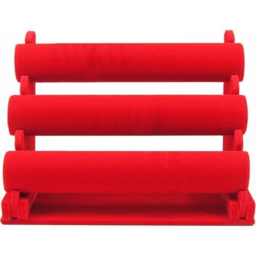 Three-Layer Flannel Bracelet Bracelet Stand Watch Stand Jewelry Display Stand Removable