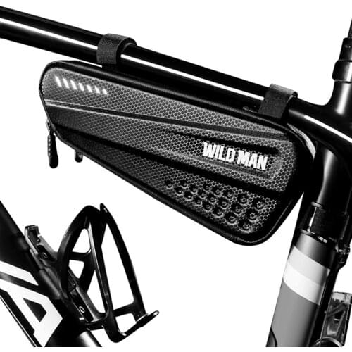 WILD MAN Bicycle Triangle Storage Bag Rainproof MTB Road Bike Frame Tube Front Beam Bag Bag Packing Pouch Accessories
