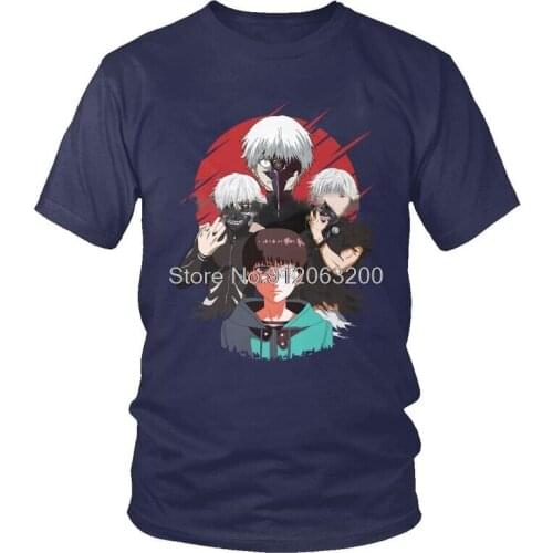 Tvoe Tokyo Ghoul Ken Kaneki T-shirt Mens Harajuku T Shirt Short Sleeve Cotton Japanese Anime Manga Tshirt Urban Tee Top