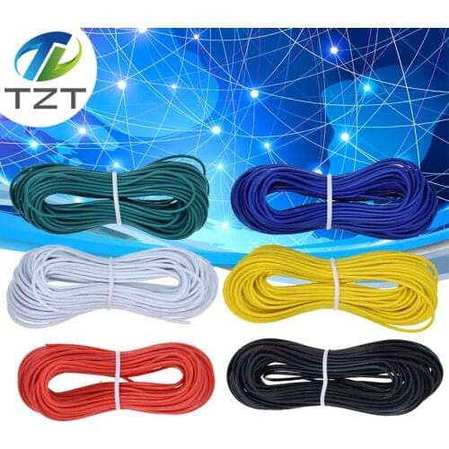 TZT 10M UL1007 UL-1007 24AWG Hook-up Wire 80C / 300V Cord DIY Electrical Wire cable Red/Black/Blue/Yellow