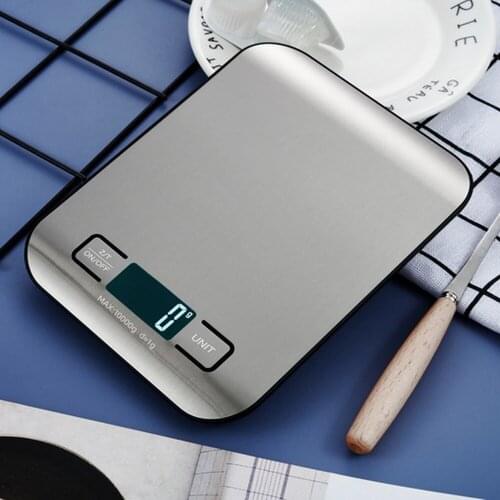10/5Kg Kitchen Scale Stainless Steel Weighing Scale Food Multifunction for Baking Cooking Household Weigh Electronic Scale