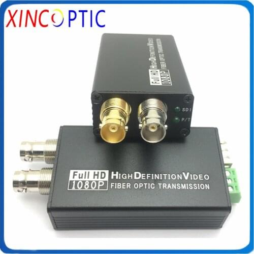 1Ch Forward Mini 3GSDI 1080P@60 with 1Ch Reverse Tally Fiber Optic Video Converter Transceiver,3G SM BIDI 20KM LC SFP Module