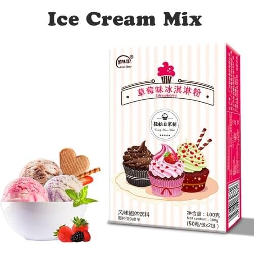 100g Professional DIY Homemade Ice Cream Mix Easy Make Just Add Water Handmade Homemade Raw Materials