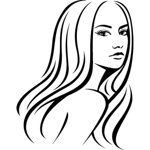 12.4cm*15.9cm Beauty Girl Fashion Car Accessories Decor Stickers