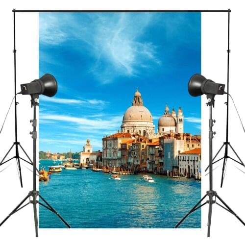 150x220cm Blue Sky Aquatic-city Photography Background Venetian Paradise Backdrop Lanscape Theme Studio Props Wall