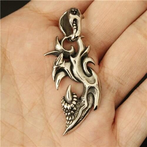 2015 Cool Fashion Flaming Eagle Claw Pendant 316L Stainless Steel Biker Pendant