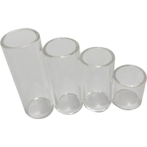 4Pcs Glass Slide Glass Guitar Finger Sliders Guitar Accessories for Guitar Bass 70mm 60mm 51mm 28mm