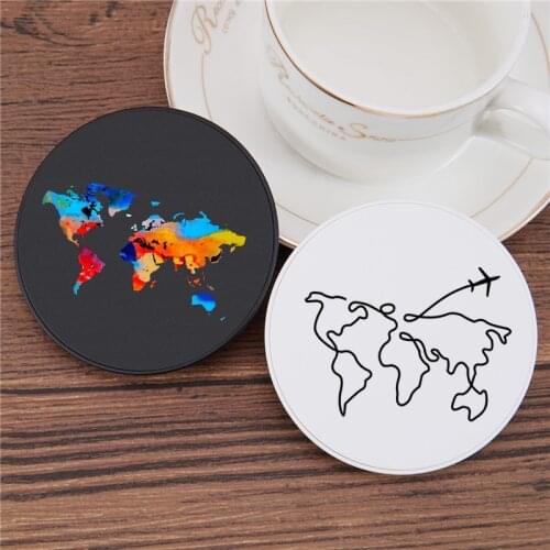World Map Travel Qi Wireless Charger For iPhone 11Pro Max 8 Plus X XR XS Charging Pad Induction For Samsung S20 S10 Xiaomi Mi 9