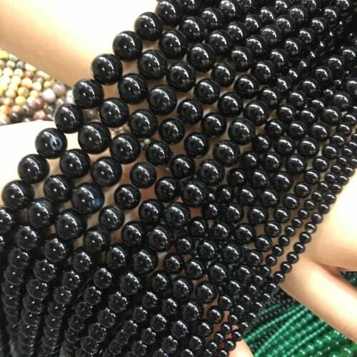 Dull Polish Black Onyx Agate4/6/8/10/12mm Fashion Jewelry Loose Beads for Jewelry Making Necklace DIY Bracelet