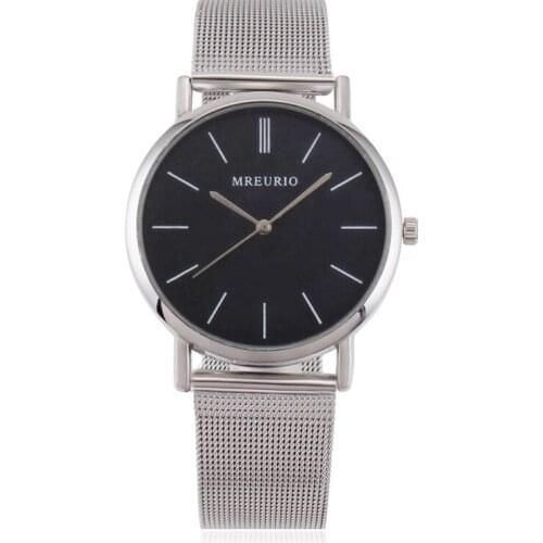 New Mens Fashion Ultra Thin Watches Simple Men Business Stainless Steel Mesh Belt Quartz Watch Relogio Masculino Men Gift